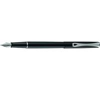 DIPLOMAT - Traveller - Pluma Estilográfica de Acero - Negro Lacado - Resistente y Elegante - Garantía de 5 años