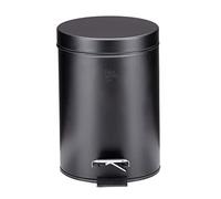 Dirt Devil Cubo con pedal - 3 litros - Baño o inodoro - Compartimento interior extraíble - Negro