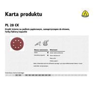 Disco abrasivo autoadhesivo klingspor pl28ck, 125mm, grano 180, con 8