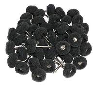 Disco abrasivo de fibra de nylon 50 piezas Mini cepillo estropajo rueda abrasiva fibra de nailon pulido cabezal de lijado pulido rueda de pulido juego de 1 "25 mm, rojo 50 piezas(Black)