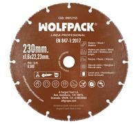 Disco corte madera / plastico ø 230 mm. filo de carburo de tungsteno