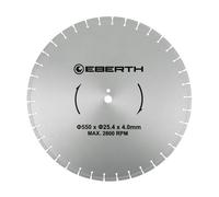 Disco de corte diamantado EBERTH, para piedra, hormigón, baldosas y gres porcelánico. Disco de diamante de 550 mm de diámetro y 25,4 mm de agujero