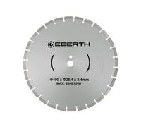 Disco de corte diamantado EBERTH, para piedra, hormigón, baldosas y gres porcelánico. Disco de diamante de 400 mm de diámetro y 25,4 mm de agujero