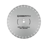 Disco de corte diamantado EBERTH, para piedra, hormigón, baldosas y gres porcelánico. Disco de diamante de 450 mm de diámetro y 25,4 mm de agujero