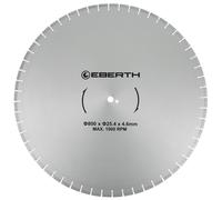 Disco de corte diamantado EBERTH, para piedra, hormigón, baldosas y gres porcelánico. Disco de diamante de 800 mm de diámetro y 25,4 mm de agujero