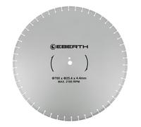 Disco de corte diamantado EBERTH, para piedra, hormigón, baldosas y gres porcelánico. Disco de diamante de 700 mm de diámetro y 25,4 mm de agujero