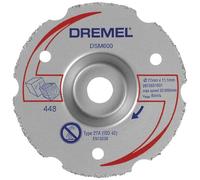Disco de corte Dremel DSM600 para la sierra compacta DSM20, hoja de sierra circular con 20 mm de profundidad de corte para cortes rectos, de inmersión y al ras