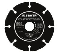 Stayer Disco Corte Multimaterial Ø115 x 22,2 mm para Madera, Plástico, Yeso, Amoladoras Angulares, Sierras Circulares, Corte en Seco