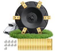 Disco de cuchillo, robot cortacésped, plato de cuchillo, compatible con robot cortacésped Eufy, tipo E15/E18 &TerraMow V600, V1000, S800, S1200, con 18 tornillos, piezas de repuesto para cortacéspedes