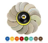 Disco de Diamante para Pulir, 100 mm Húmedo de Pulidoras de Diamante Accesorios 50#,100#,200#,400#,800#,1500#,3000#,6000# para pulidor de piedra mojada pulidora -OA1597SET15
