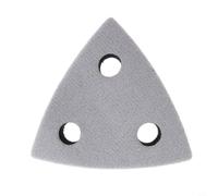Disco de lijado triangular de 80 x 80 x 80 mm, almohadilla de interfaz suave con 3 agujeros, espuma para lijadora orbital, reduce las vibraciones, color negro y blanco, 1 unidad