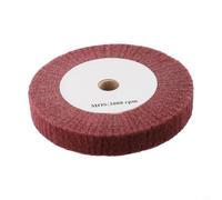 Disco de rueda de fibra de nailon rojo de 5 pulgadas, pulidor abrasivo no tejido de grano 320 para desoxidar y alisar contornos de madera y metal (150 mm)
