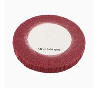 Disco de rueda de fibra de nailon rojo de 5 pulgadas, pulidor abrasivo no tejido de grano 320 para desoxidar y alisar contornos de madera de metal (100 mm)