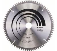 Disco de sierra circular BOSCH PROFESSIONAL, 254 x 30 x 2,5 mm, 80 dientes, carburo de tungsteno, para madera