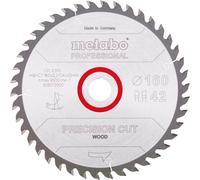 Disco de sierra circular de precisión para cortar madera, profesional, D160 x B2,2 x Agujero de 20 mm, 42 dientes. WZ