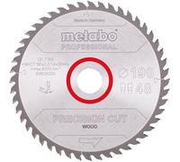 Disco de sierra circular de precisión para cortar madera, profesional, D190 x B2,2 x Agujero de 30 mm, 48 dientes. WZ