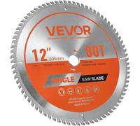 Disco de sierra circular, diámetro de 305 mm, 80 dientes de aleación afilados, eje de 25,4 mm, acabado fino, disco para cortar madera para sierras circulares, con ventilaciones que reducen el ruido, i