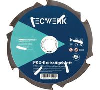 Disco de sierra circular para mano, 190 mm, Z.6, PKD, ancho de corte 2,2 mm, marca TECWERK
