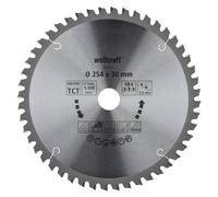 Disco de sierra circular Wolfcraft, diámetro de 254 mm, agujero de 30 mm, 48 dientes