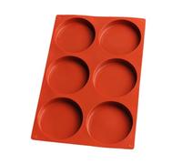 Disco de silicona grande para hornear, reutilizable, 6 cavidades, redondo, antiadherente, de grado alimenticio, para pasteles, caramelos, jabón, resina, bricolaje, manualidades, 061080