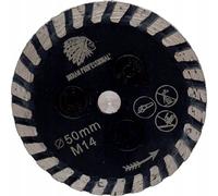 Disco diamantado 50mm m14 mini turbo indian professional, corte precis