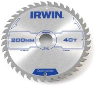 Disco sierra circular irwin 200mm/40t, para madera, material de carbur