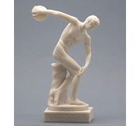 Discobolus Discus Lanzador Desnudo Masculino Atleta Griego mármol Estatua Romana Escultura 21 cm