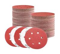 Discos Abrasivos 150mm, 6 Orificios, Grano P150 Papel Abrasivo Autoadhesivo Para Lijadora Excéntrica, Madera, Metal, Pintura, Automóvil, Pintor & Construcción (50 Unidades)