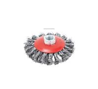 Discos de cepillo de alambre, Cepillo de copa alambre acero trenzado, 75mm/100mm, M14, extracción roja for amoladora angular(B5)