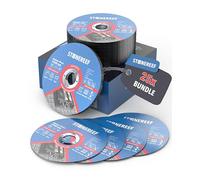 Discos de corte [125 x 1,0 x 22,23 mm] Discos flexibles extra finos reforzados (1 mm) - 125 mm para amoladora angular & Flex - Juego de 25 unidades para trabajar metales de precisión - Ideal para