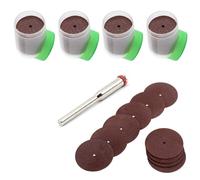 Discos de corte de resina de 22 mm, juego de 140 mini discos de corte de resina, juego de herramientas giratorias de mini disco de corte con mandril de 3,1 mm para herramientas giratorias Dremel