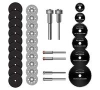 Discos de Corte para Dremel, Mini Disco Corte Diamante & Mini Hoja de Sierra Circular HSS & Mini Disco de Corte de Resina (3mm Mandril) para Accesorios de Dremel para Cortar Madera Piedra Metal
