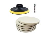 discos de lija para pulidora Juego de almohadillas pulido 3/4/5 pulgadas, 5/7 Uds. Con almohadilla lijado gancho y bucle, adaptador M10 for pulir, encerar para Molienda y Pulido(7 pcs,3 inch 75 mm)
