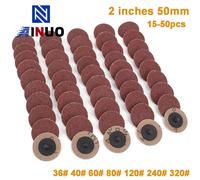 Discos de lijado de 2 pulgadas y 50mm, almohadillas de pulido de cambio rápido para pulidor de aire, herramientas rotativas de molienda, papel de lija abrasivo, 15-50 Uds. 20pcs