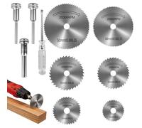 Discos de Sierra Circular, Mini Hojas 10 Piezas Corte Fino para Dremel | Mini HSS Hoja Sierra Circular, Fácil Montaje, Corte Preciso para Cortar Madera Plástico Metal