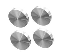 Discos Redondos de Aluminio para Adaptar Tapas de Vidrio en Mesas de Té Juego de 4 Medidas 1.96X1.96X0.31 Pulgadas para Espacios de Oficina y Hogar