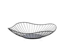 Diseño De Gallina Cesta Cesta de metal for frutas, moderna cesta de alambre for guardar pan, verduras, huevos, postres, organizador, soporte for tartas.(B style black)