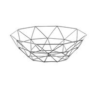 Diseño De Gallina Cesta Cesta de metal for frutas, moderna cesta de alambre for guardar pan, verduras, huevos, postres, organizador, soporte for tartas.(C style black)