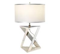 Diseño Lámpara de Mesa Marble Mármol Metal Tela 71cm Alto Moderno Tischleuchte