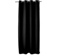 Disfrute de Home con 8 Blackout Cortina Ojales Poliéster Negro 140x240 cm