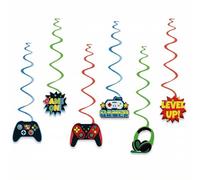 Disnace Decoración para tartas de videojuegos, decoración para tartas de control de juegos, decoración de pastel para Minecraft, decoraciones de cumpleaños (Giratorios)