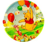 Disney 8 platos de papel Winnie the Pooh de 20 cm para fiesta de cumpleaños