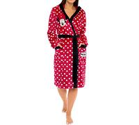Disney Albornoz Mujer | Bata Invierno Minnie Mouse | Bata Polar para Mujeres Rojo Small