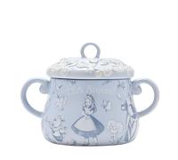 Disney Alicia en el país de las maravillas - Cesta de té de cerámica - Alicia, sombrerero loco y conejo blanco - Decoración y artículos para el hogar para decoraciones de fiestas en el jardín,