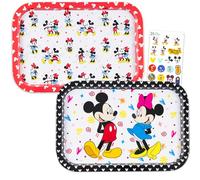 Disney Bandejas para servir de Mickey Mouse - El paquete de bandejas de servir de Minnie Mouse incluye 2 bandejas de comida temáticas de Mickey y Minnie Mouse | Plato de comida de Mickey Mouse