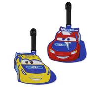Disney Cars Kids - 2 etiquetas de identificación de nombre para maleta, equipaje, aeropuerto, viajes