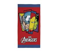 Disney Character World Toalla Oficial Marvel Avengers | Sensación súper Suave, diseño de Insignia, hogar, el baño, la Playa y la Piscina | Talla única 140 cm x 70 cm