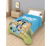 Disney Colcha Manta Sedalina Sherpa Reversible con Borreguito (Bluey Azul)