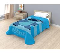 Disney Colcha Manta Sedalina Sherpa Reversible con Borreguito (Stitch Azul)