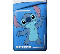 Disney Edredón Nórdico Marvel 170x260cm - Cama 90cm - Modelos: Avengers, Lilo y Stitch, Spiderman, Barbie, Frozen, Mickey, Minnie, Hulk, Princesas, Sonic y Bluey. (Stitch Azul 01)